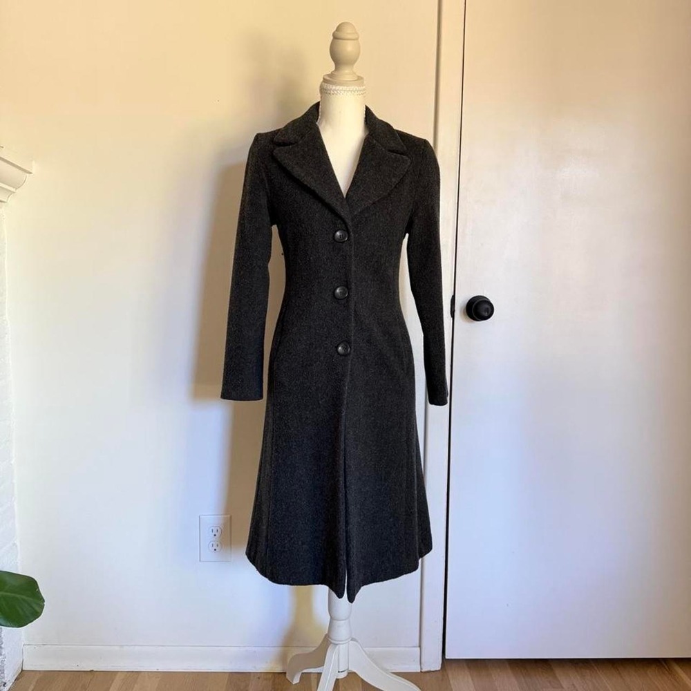 Steps gray vintage 100% wool coat with subtle textured